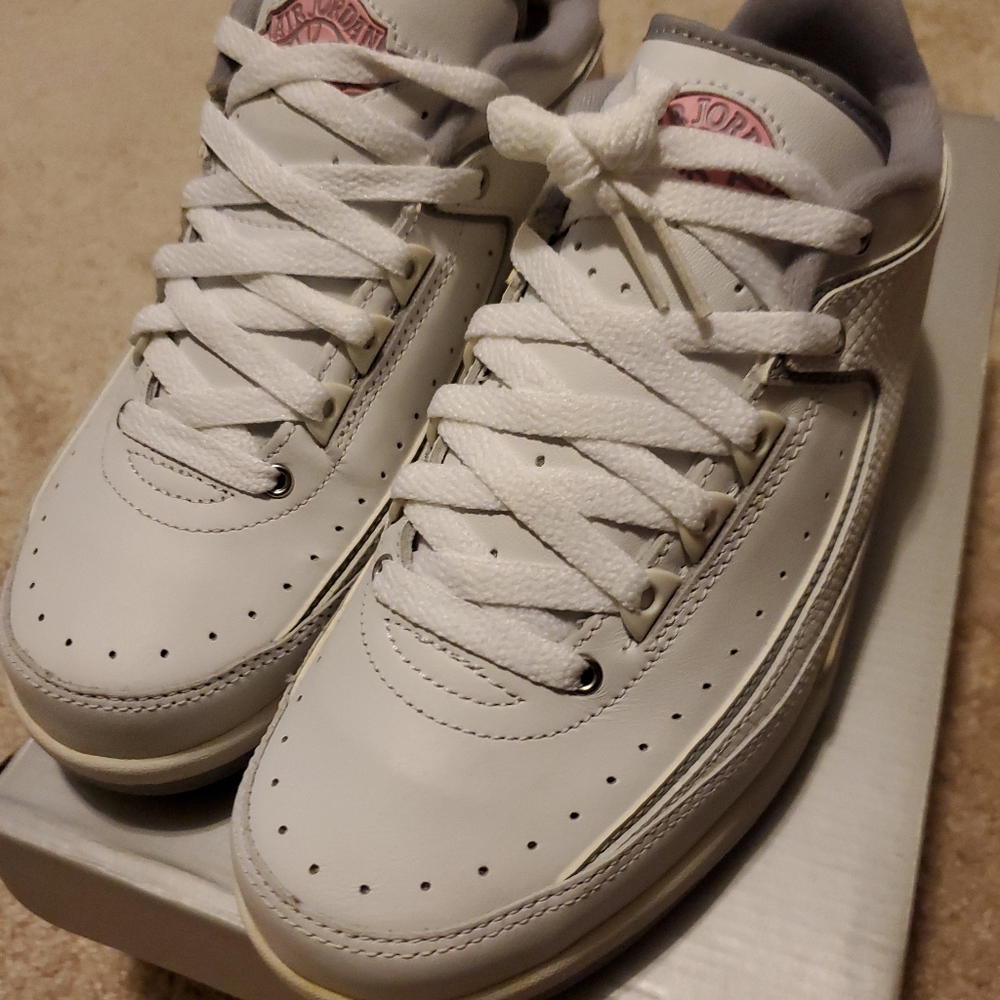 Size 6Y - Jordan 2 Retro Low White light steel Grey Rl pink - 311648-103.Fits